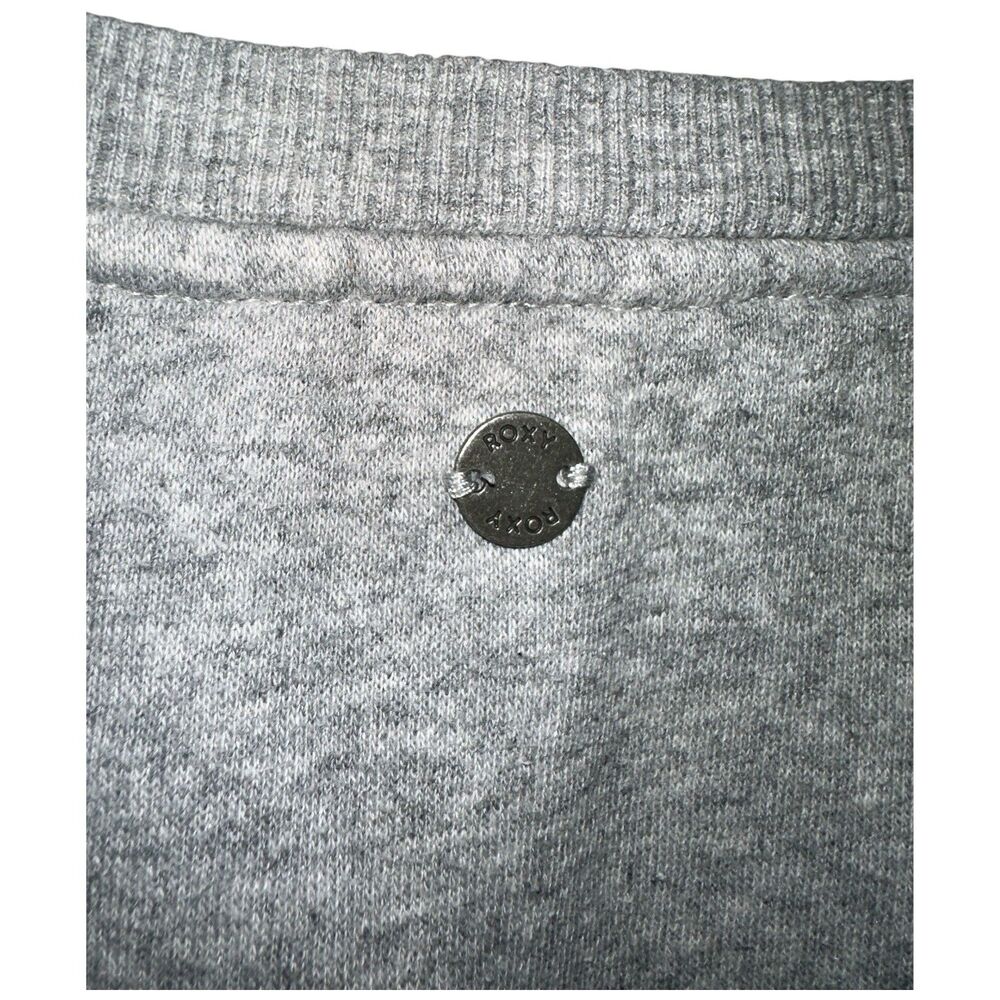 Roxy Sun Mountain Graphic Sweatshirt Gray Crewneck Pullover Boho Hiking Surf M - Picture 5 of 13